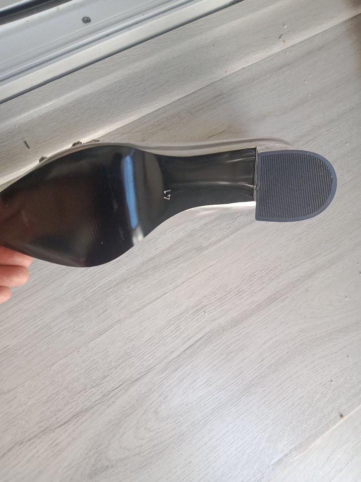 şeffaf boncuklu Cam Yüksek Topuklu Abiye Ayakkabı - Görsel 2