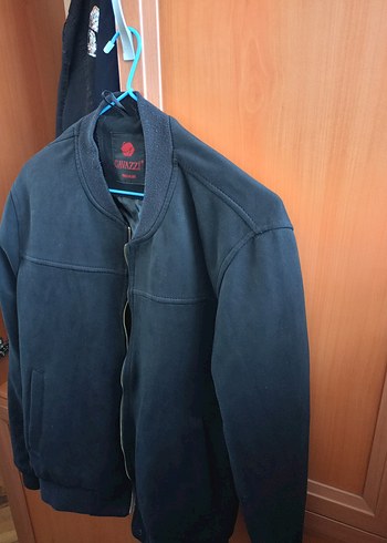 Siyah Süet Midi Boy Fermuarlı Erkek Ceket