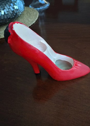Beden Kırmızı / Fiyonklu Yüksek Topuklu Stiletto Obje
