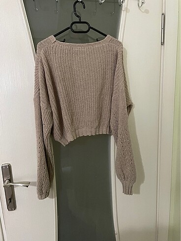 universal Beden camel Renk ÖRME CROP HIRKA
