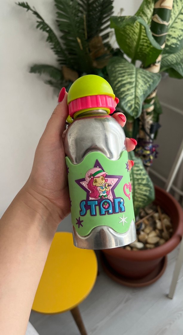 Renkli Çocuk Termosu STAR Desenli çelik - Görsel 3