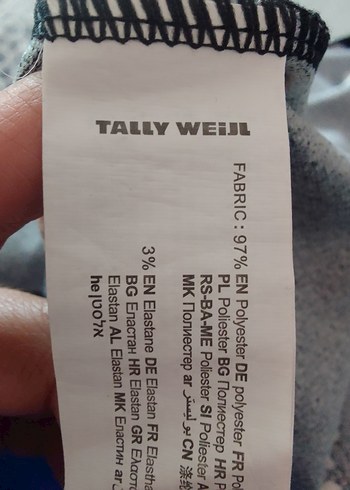 s Beden tally weijl V Yakalı Pembe Desenli Elbise