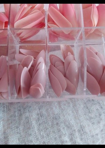 Pastel Pembe Takma Tırnak Seti - Görsel 3