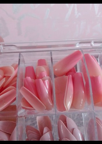 Pastel Pembe Takma Tırnak Seti - Görsel 2