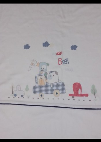 Nakışlı Beyaz Çocuk Battaniyesi - Görsel 2