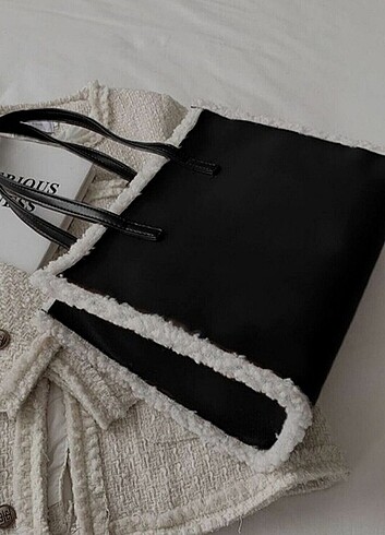 SİYAH SHOPPER İTHAL ÇANTA