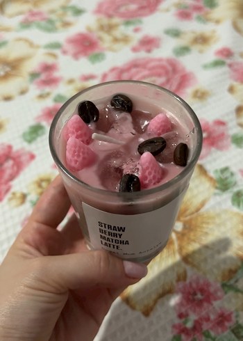 Zara Home Pembe çilek kahve Kokulu Mum
