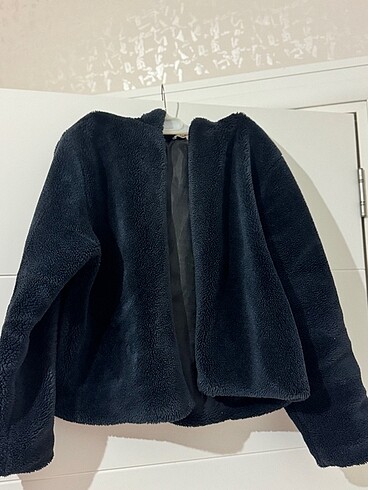 Peluş kürk ceket mont