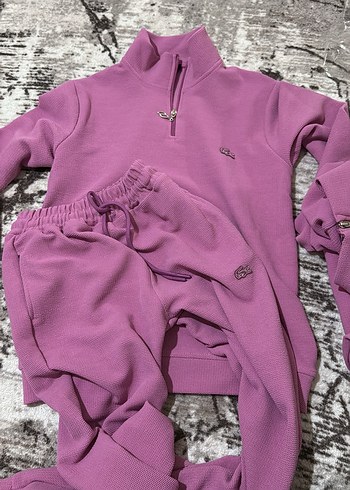 Kız Çocuk lila Fermuarlı Yarım Boğazlı Eşofman - Görsel 2