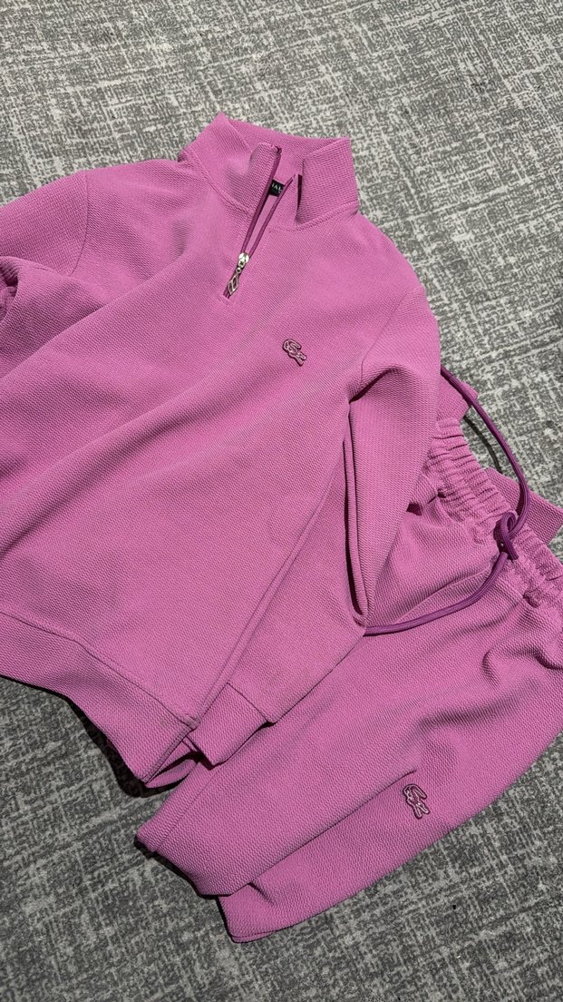 Kız Çocuk lila Fermuarlı Yarım Boğazlı Eşofman - Görsel 3