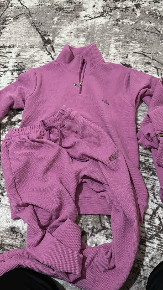 Kız Çocuk lila Fermuarlı Yarım Boğazlı Eşofman - Görsel 2