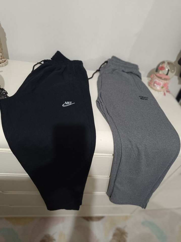 Gri Erkek Rahat Kesim Eşofman Altı gri siyah L - Görsel 2