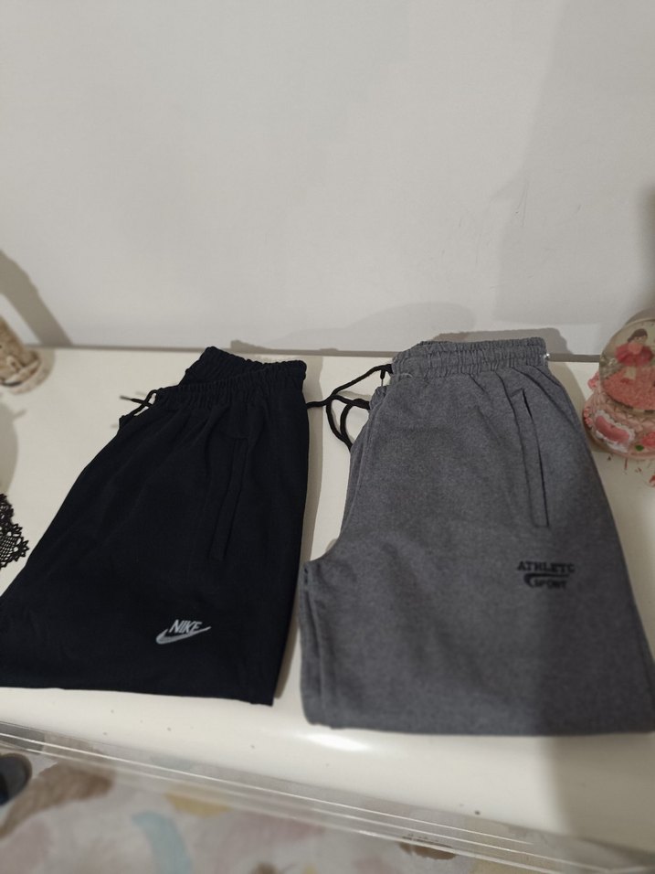 Gri Erkek Rahat Kesim Eşofman Altı gri siyah L - Görsel 3