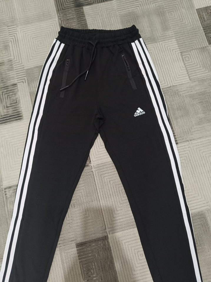 SON 1 ADET S BEDEN..DALGIÇ KUMAŞ SARDONLU.Adidas Siyah - Görsel 3