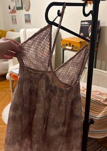 Zara Zara Mini Keten Elbise