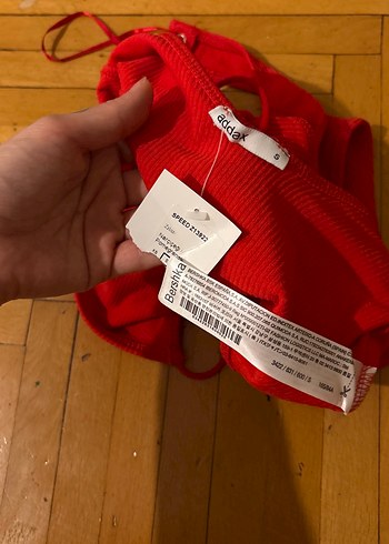 Kırmızı Kadın Body - Görsel 4