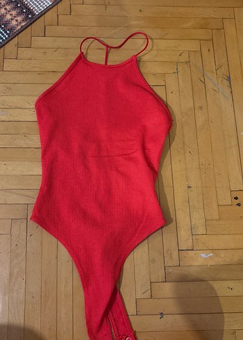 Kırmızı Kadın Body - Görsel 3