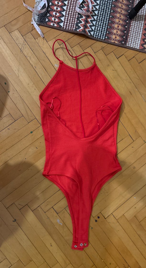 Kırmızı Kadın Body - Görsel 2