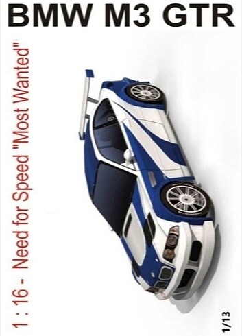 BMW M3 GTR ( NFS ) KARTON MODEL