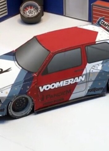 WV GOLF GTİ MK2 KARTON MODEL 