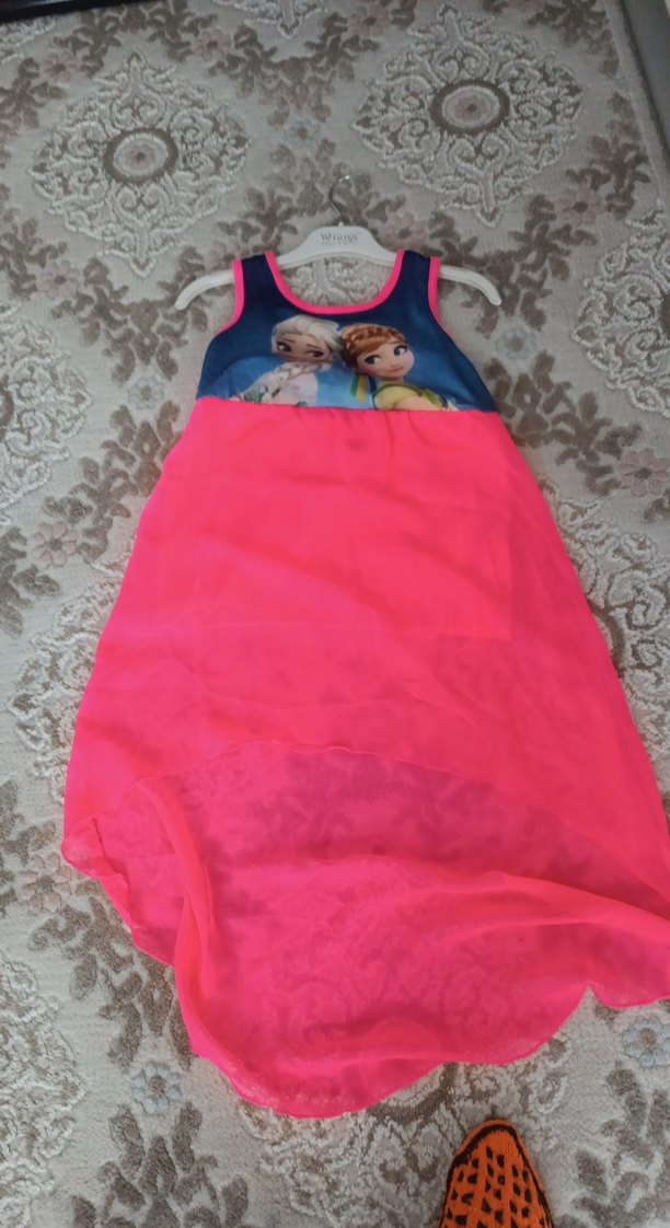 Kız Çocuk Parlak Pembe Baskılı Atlet - Görsel 3