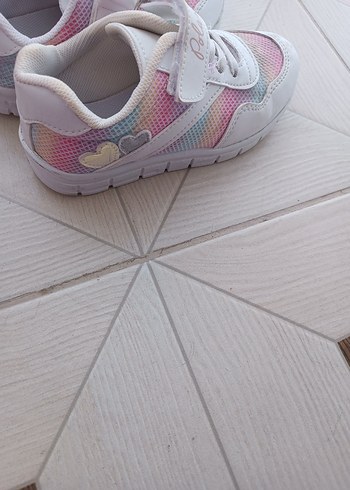 Kız Çocuk Beyaz Renkli Bağcıklı Spor Ayakkabı - Görsel 3