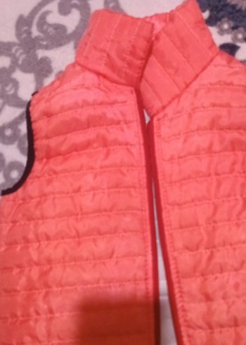 kız  Çocuk turuncu ı Fermuarlı Yelek - Görsel 3