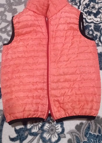 kız  Çocuk turuncu ı Fermuarlı Yelek - Görsel 2