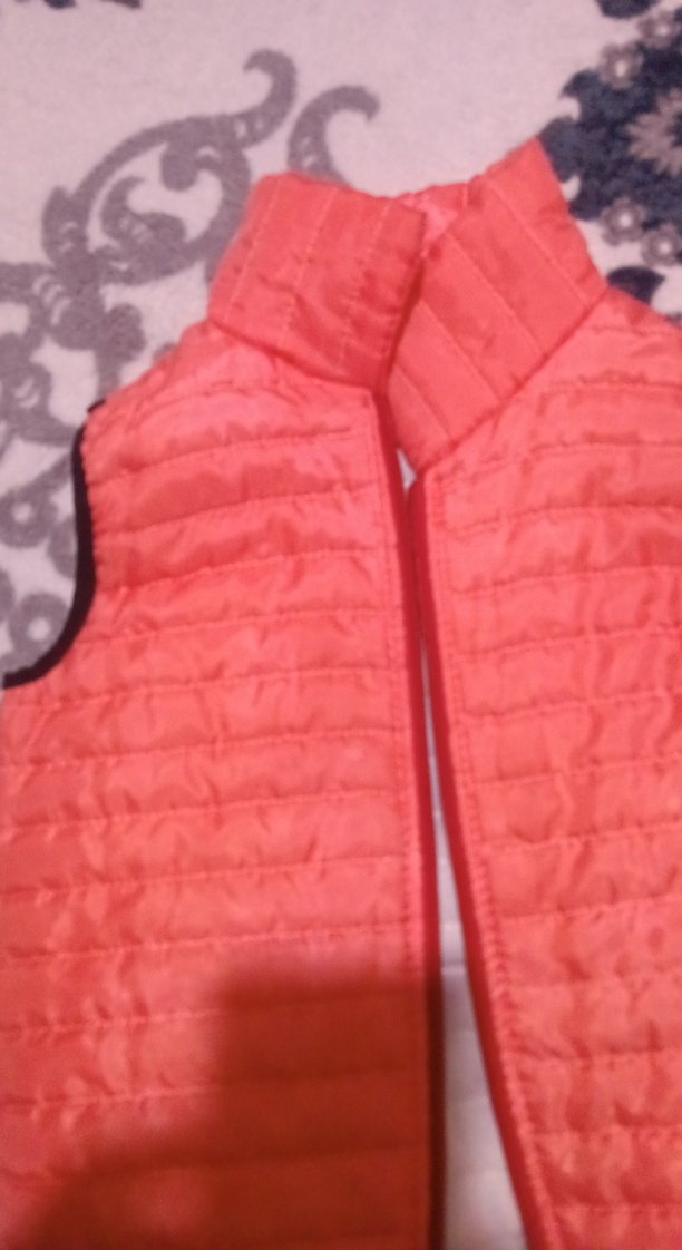 kız  Çocuk turuncu ı Fermuarlı Yelek - Görsel 3