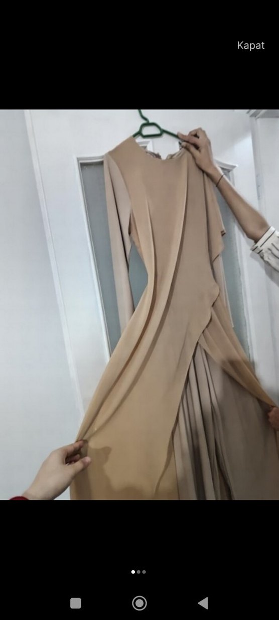 Bej elbise - Görsel 2