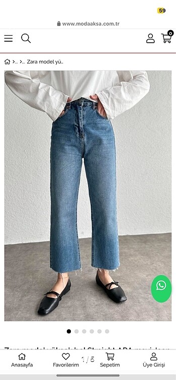 Modaaksa zara model straight jean