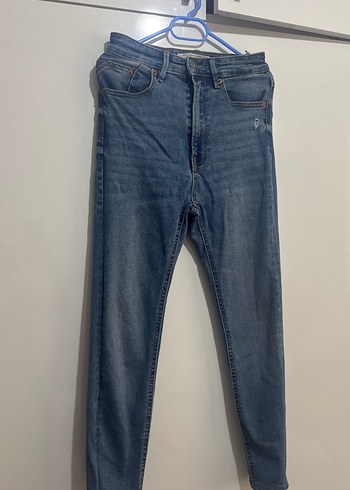 Kadın Mavi Denim Dar Kesim Günlük Jean