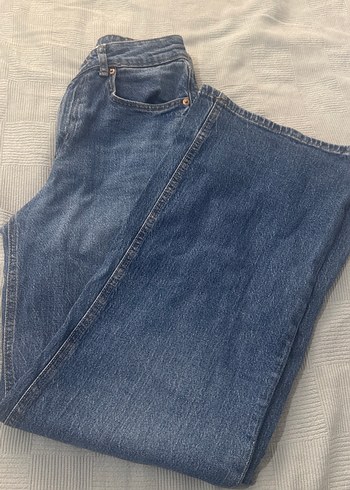 H&M Mavi Regular Fit Midi Kadın Kot Pantolon