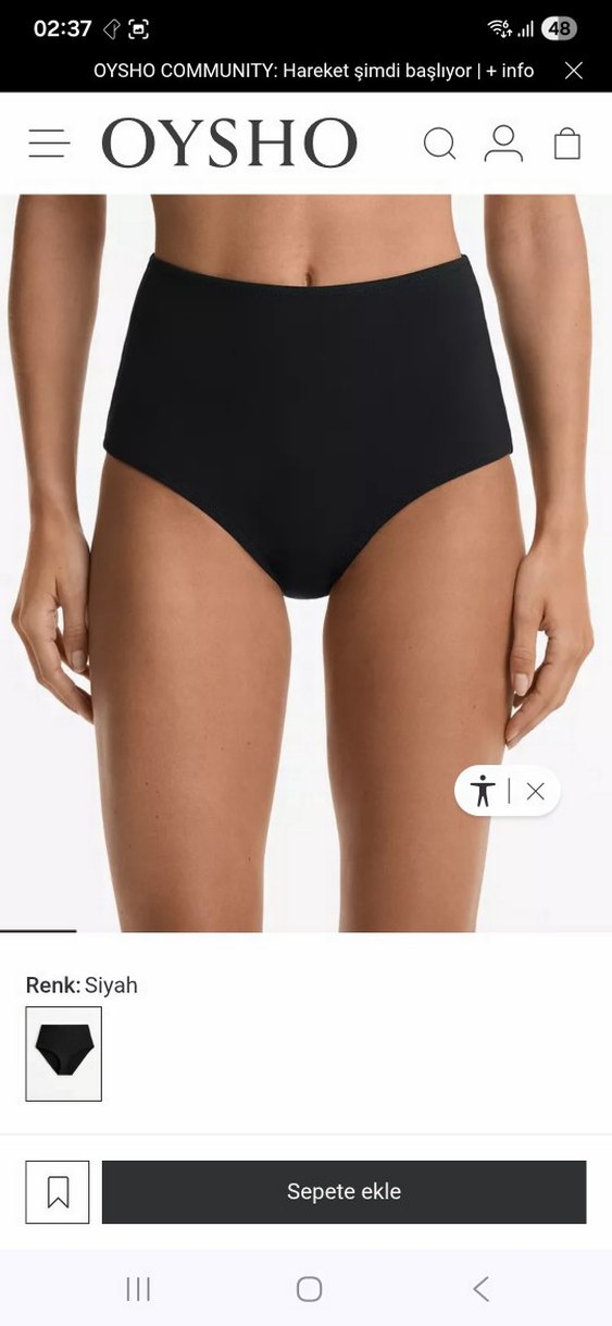 oysho  mor Yüksek Bel Kadın Bikini Altı - Görsel 2