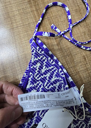 oysho Mor Bağcıklı Tie-Dye Bikini Altı - Görsel 3