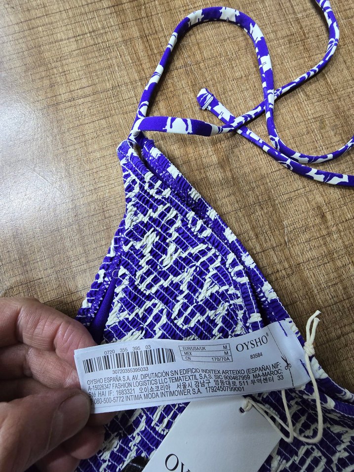 oysho Mor Bağcıklı Tie-Dye Bikini Altı - Görsel 3