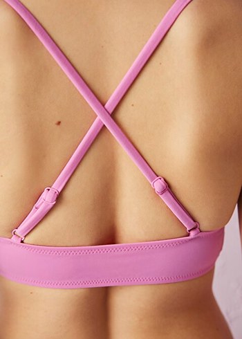 Pembe İpli Kadın Bikini Üstü - Görsel 3