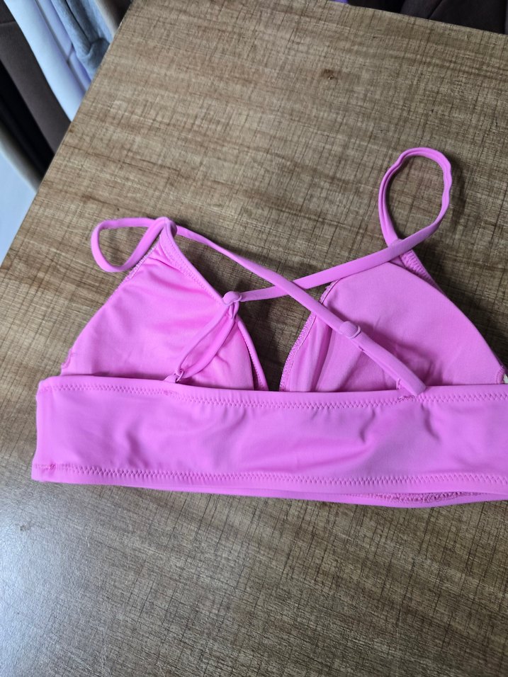 Pembe İpli Kadın Bikini Üstü - Görsel 5