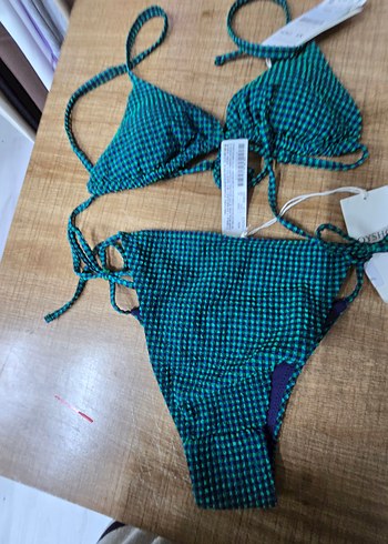 oysho Mavi Desenli Bohem Kadın Bikini - Görsel 4