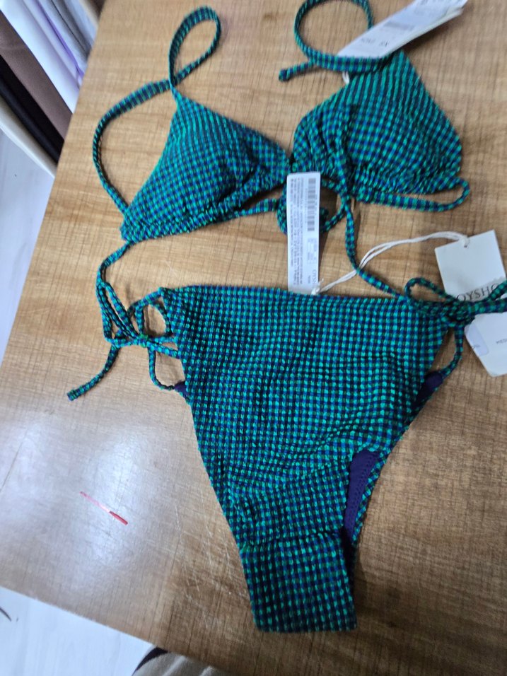 oysho Mavi Desenli Bohem Kadın Bikini - Görsel 4
