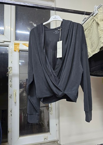 Oysho Oysho Kadın Gri Kapüşonlu Uzun Kollu Sweatshirt