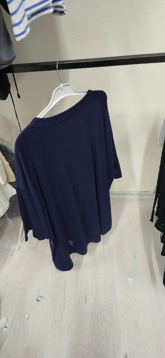 Lacivert Denim Kısa Kollu Erkek Tişört - Görsel 4