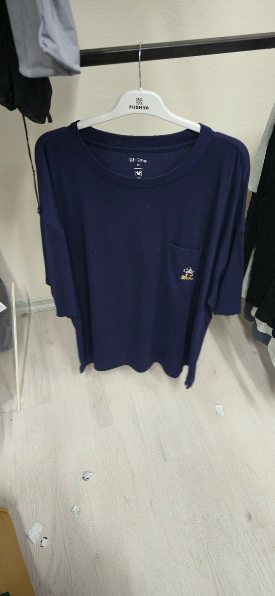 Lacivert Denim Kısa Kollu Erkek Tişört - Görsel 2