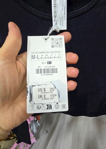 Siyah Uzun Kollu Kadın Crop Top - Görsel 3