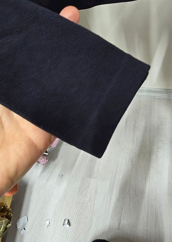 Siyah Uzun Kollu Kadın Crop Top - Görsel 4