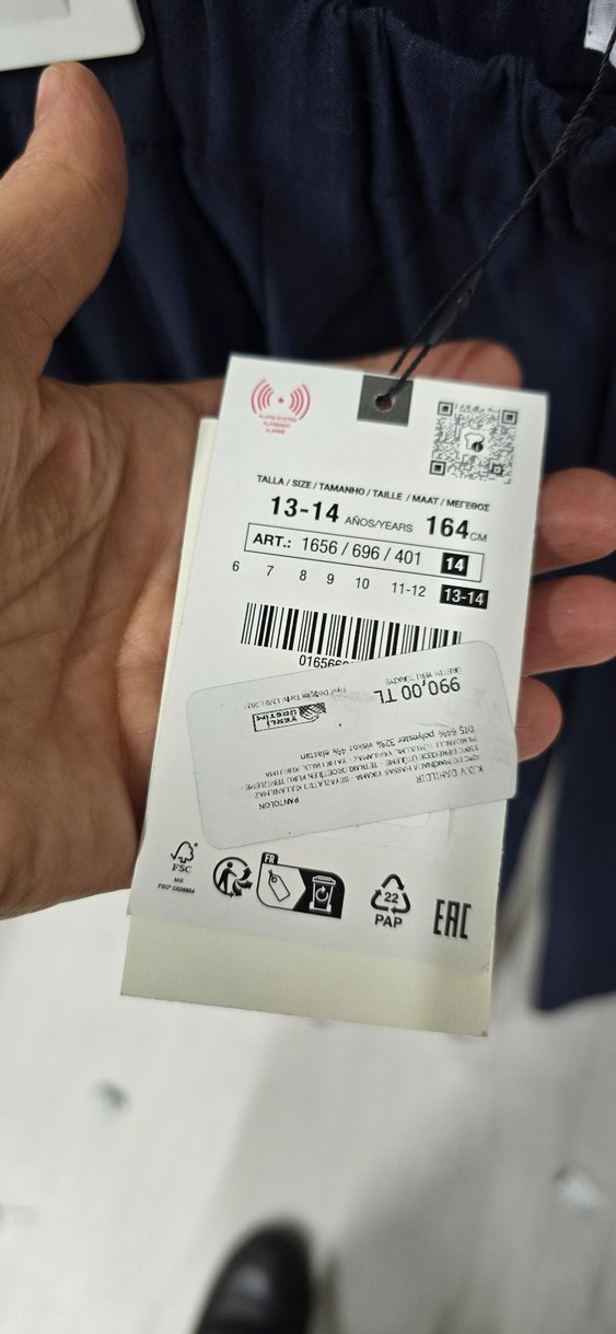 Lacivert Pilili Salaş Kumaş Pantolon - Görsel 4