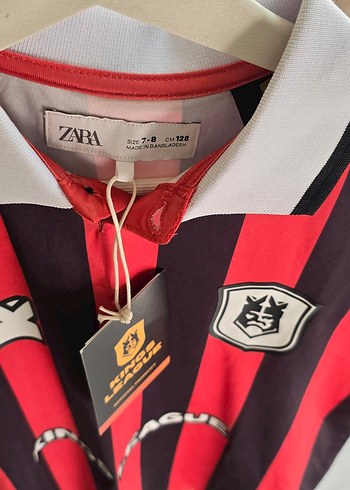 Bordo Çizgili Kısa Kollu Jersey - Görsel 4