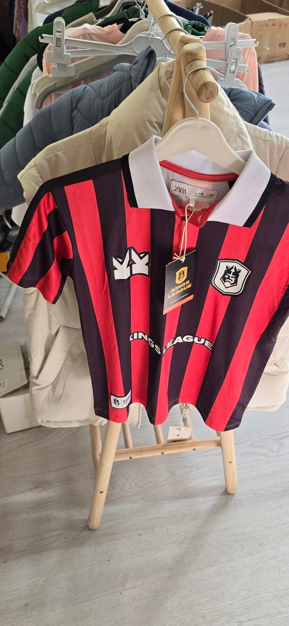 Bordo Çizgili Kısa Kollu Jersey - Görsel 2