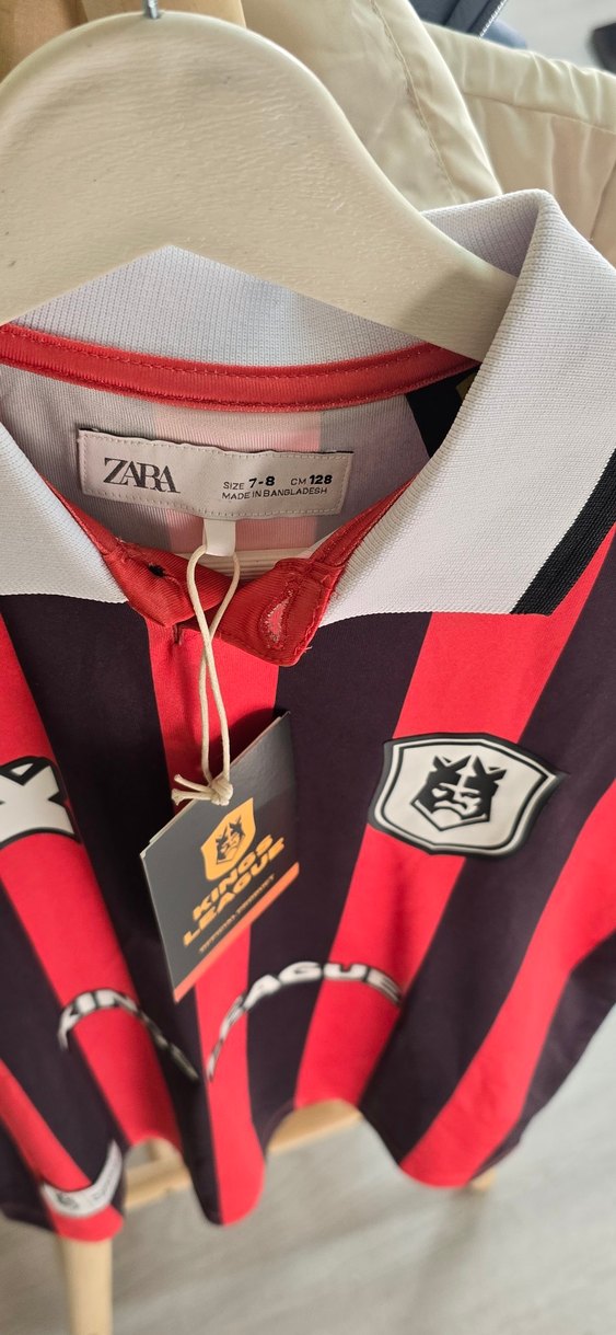 Bordo Çizgili Kısa Kollu Jersey - Görsel 4