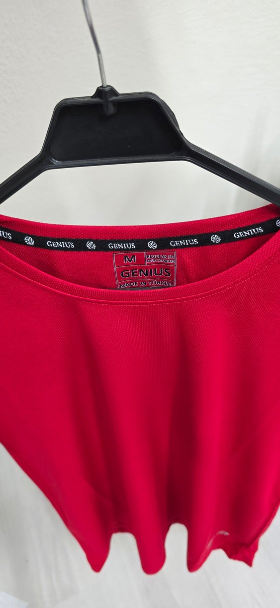 Kırmızı Erkek Kısa Kollu Atletik Tişört - Görsel 3